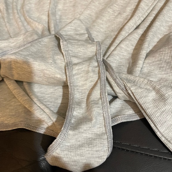 WeWoreWhat Gray Henley Bodysuit LARGE ,NWT material is so soft and it’s ribbed - Picture 4 of 10